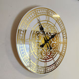 Roman Wall Clock White Gold