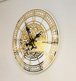 Roman Wall Clock White Gold