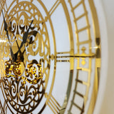 Roman Wall Clock White Gold