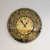 Ayatal Kursi Wall Clock Black Gold