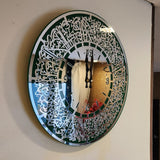 Ayatal Kursi Wall Clock Green Silver